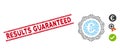 Textured Results Guaranteed Line Seal and Mosaic Euro Quality Seal Icon Royalty Free Stock Photo