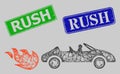 Textured Rush Stamp Seals and Net Cabriolet Rush Web Mesh