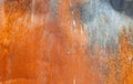 Textured red rust wall background, aged vintage surface, horizontal. Royalty Free Stock Photo