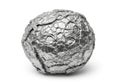 Textured silver sphere isolated on white background Royalty Free Stock Photo