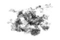 Textured Smoke,Abstract black,isolated on white background Royalty Free Stock Photo