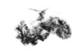 Textured Smoke,Abstract black,isolated on white background Royalty Free Stock Photo