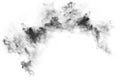 Textured Smoke,Abstract black,isolated on white background Royalty Free Stock Photo