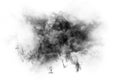 Textured Smoke,Abstract black,isolated on white background Royalty Free Stock Photo