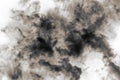 Textured Smoke,Abstract black,isolated on white background Royalty Free Stock Photo