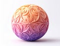 Textured Sphere Gradient From Peach to Purple on White Seamless Background Royalty Free Stock Photo