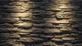 Textured Stacked Stone Wall with Dramatic Spotlight Illumination 20251228 Royalty Free Stock Photo