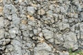 Textured stone background Rubble ballast in natural form in the rock wall