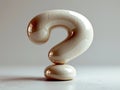 Textured stone 3D question mark on a light background Royalty Free Stock Photo