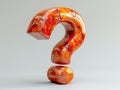 Textured stone 3D question mark on a light background Royalty Free Stock Photo