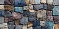 Textured Stone Wall Vibrant Colors Patterns Royalty Free Stock Photo