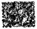 Image of textured stones as a background, hand-made graphics, brush and ink material. Black and white illustration, packaging, des Royalty Free Stock Photo