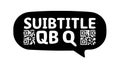 Textured Subtitle Speech Bubble Vector with QR Symbol, vector design Generative AI Royalty Free Stock Photo