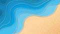 Textured summer beach paper cut background Royalty Free Stock Photo