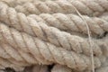 Coarse rope made from stems of natural hemp