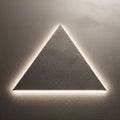 A textured surface displays an illuminated triangular recess Royalty Free Stock Photo
