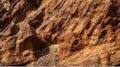 Textured surface of a sandstone cliff. AI generated