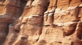 Textured surface of a sandstone cliff. Generative AI