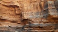 Textured surface of a sandstone cliff. Generative AI