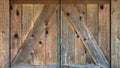 Textured Symmetric Design of a Wooden Shed Door