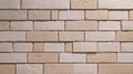Textured tan brick wall patterned in neat rows. AI image Royalty Free Stock Photo