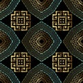 Textured tapestry greek vector seamless pattern. Embroidered geometric tribal background. Grunge repeat ethnic style