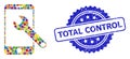 Textured Total Control Seal and Colorful Collage Smartphone Repair