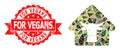 Textured For Vegans Seal and Cow Farm Polygonal Mocaic Military Camouflage Icon Royalty Free Stock Photo