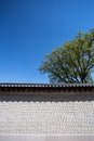 The textured wall of the Gyeongbokgung Palace