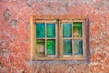 Textured wall and window