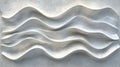 White Concrete Wall Art Featuring Abstract Wavy Designs in a Studio During the Daytime Royalty Free Stock Photo