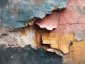 Textured Weathered Wall with Peeling Paint Royalty Free Stock Photo