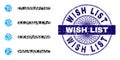 Textured Wish List Stamp and Geometric Items Mosaic