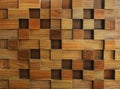 Textured of wood cube background use for multipurpose shape and