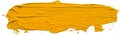 Textured yellow oil paint brush stroke Royalty Free Stock Photo