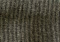 Textureof fabric Burlap Canvas Natural Brown mesh isolated on black background. macro texture pattern background. Royalty Free Stock Photo