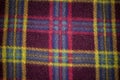 Textures and background, woolen fabric of a plaid