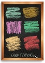 Textures of chalk and coal. Vector brush strokes. Soft pastel colors. Decorative frame. High resolution image.