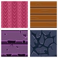 Textures for Platformers Icons Vector Set of Stone