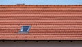 Textures of a roof of a house under the sunlight at daytime in Zagreb, Croatia Royalty Free Stock Photo