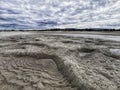 Textures of sand on the Ruakaka beach on the North Island of New Zealand Royalty Free Stock Photo