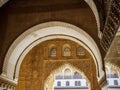 Textures in the walls and ceilings in nasrid palaces of Alhambra in Granada, Spain