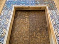 Textures in the walls in nasrid palaces of Alhambra in Granada, Spain