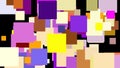 texturized orange brown purple yellow shapes over black backgrou