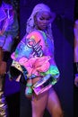 Teyana Taylor poses on the runway for The Blonds fashion show