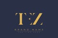 TEZ abstract letter logo design Royalty Free Stock Photo