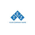 TEZ letter logo design on BLACK background. TEZ creative initials letter logo concept. TEZ letter design.TEZ letter logo design on