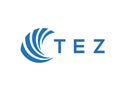 TEZ letter logo design on white background. TEZ creative circle letter logo concept. TEZ letter design
