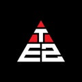 TEZ triangle letter logo design with triangle shape. TEZ triangle logo design monogram. TEZ triangle vector logo template with red Royalty Free Stock Photo