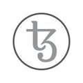 Tezos coin icon. criptocurrency vector design illustration